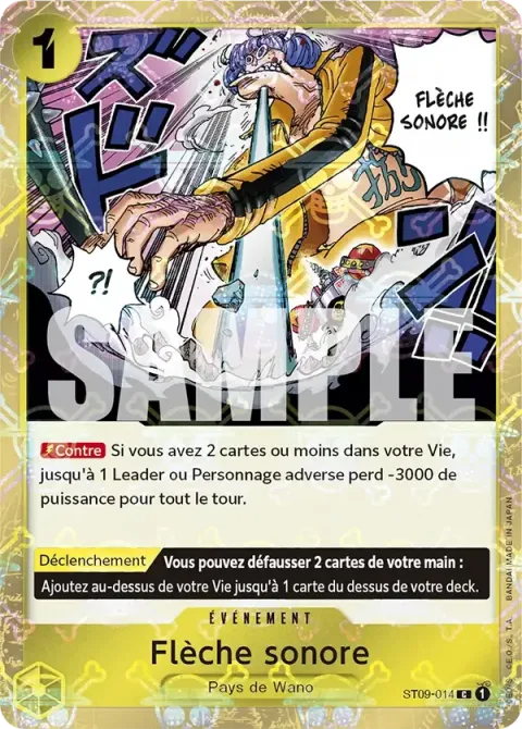 Carte One Piece Flèche sonore ST09-014 · parallèle 2, extension One Piece Card the Best