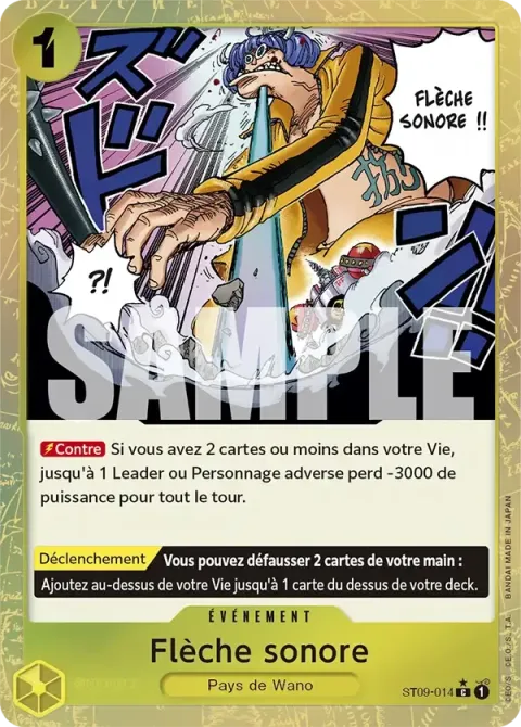 Carte One Piece Flèche sonore ST09-014 · parallèle 3, extension One Piece Card the Best