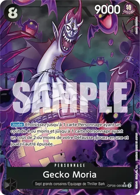 Carte One Piece Gecko Moria OP06-086 · parallèle 2, extension One Piece Card the Best