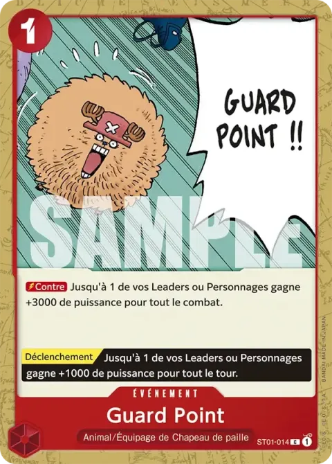 Carte One Piece Guard Point ST01-014 · parallèle, extension One Piece Card the Best