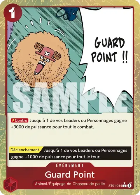 Carte One Piece Guard Point ST01-014 · parallèle 3, extension One Piece Card the Best