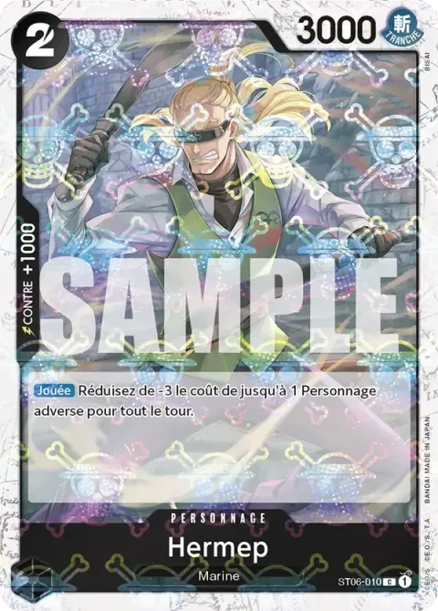 Carte One Piece Hermep ST06-010 · parallèle 2, extension One Piece Card the Best