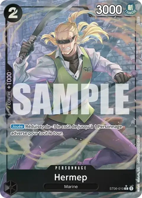 Carte One Piece Hermep ST06-010 · parallèle 3, extension One Piece Card the Best
