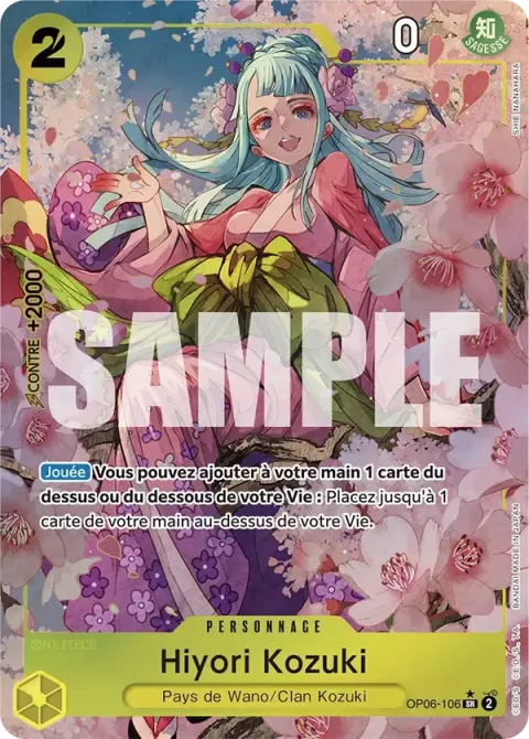 Carte One Piece Hiyori Kozuki OP06-106 · parallèle 2, extension One Piece Card the Best