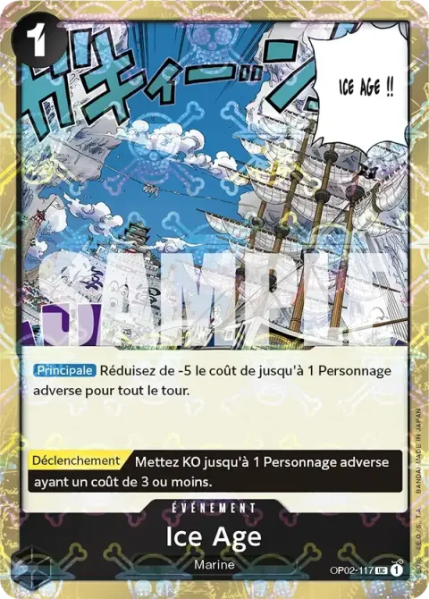 Carte One Piece Ice Age OP02-117 · parallèle 3, extension One Piece Card the Best