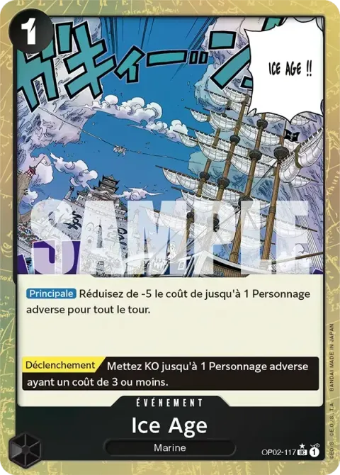 Carte One Piece Ice Age OP02-117 · parallèle 4, extension One Piece Card the Best