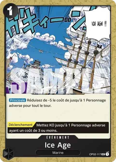 Carte One Piece Ice Age OP02-117, extension One Piece Card the Best