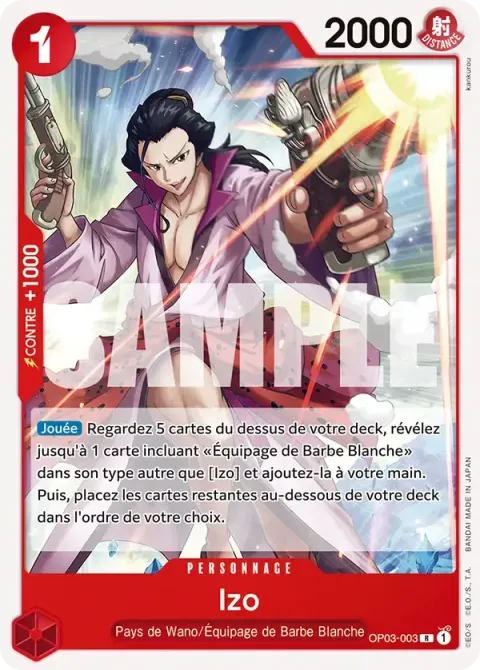 Carte One Piece Izo OP03-003, extension One Piece Card the Best
