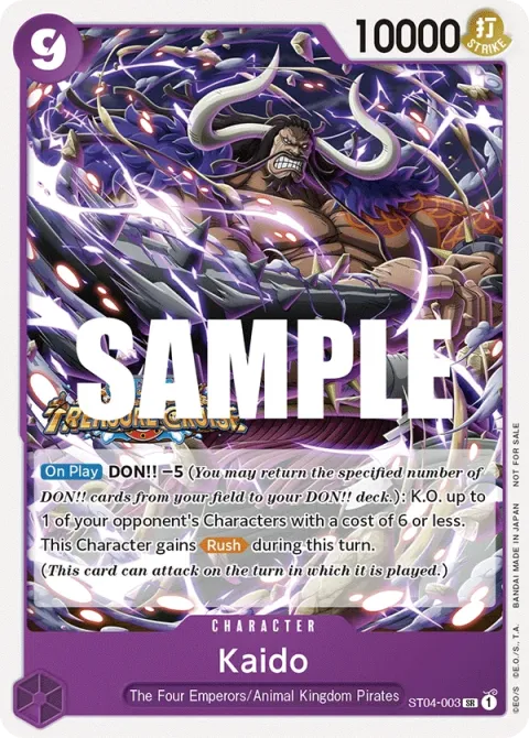 Carte One Piece Kaido ST04-003 · parallèle 2, extension One Piece Card the Best