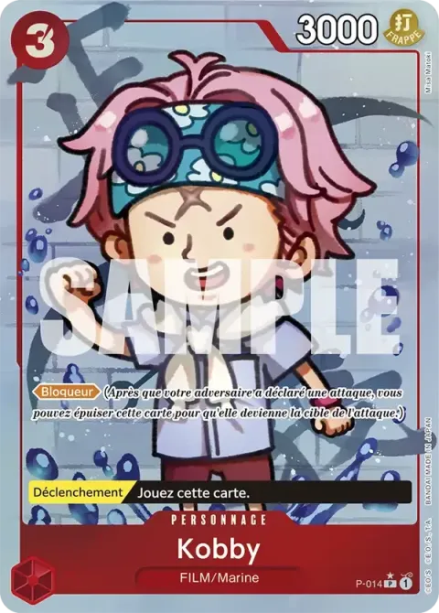 Carte One Piece Kobby P-014 · parallèle 2, extension One Piece Card the Best