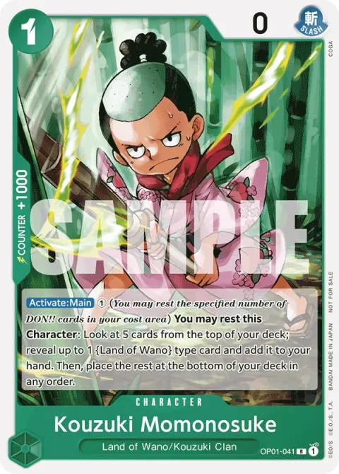 Carte One Piece Kouzuki Momonosuke OP01-041 · parallèle, extension One Piece Card the Best