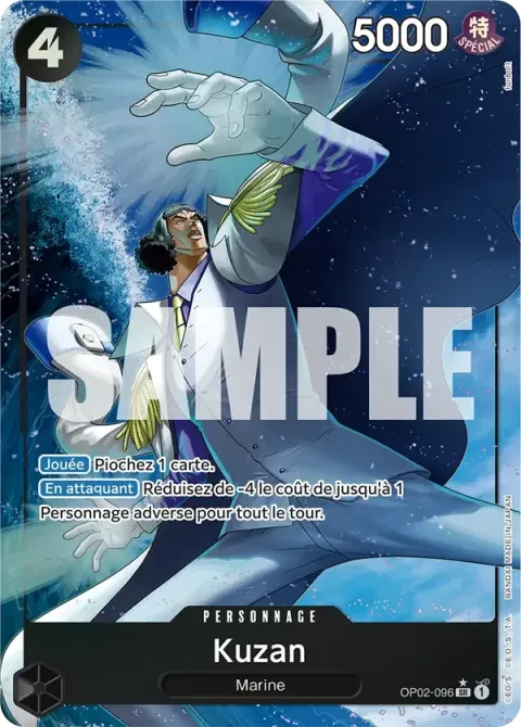 Carte One Piece Kuzan OP02-096 · parallèle 2, extension One Piece Card the Best