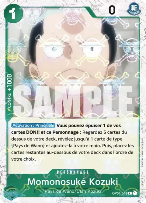 Carte One Piece Momonosuké Kozuki OP01-041 · parallèle 2, extension One Piece Card the Best