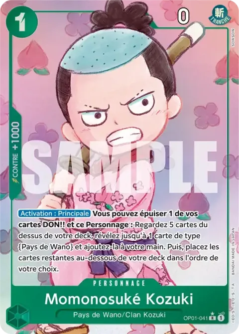 Carte One Piece Momonosuké Kozuki OP01-041 · parallèle 4, extension One Piece Card the Best