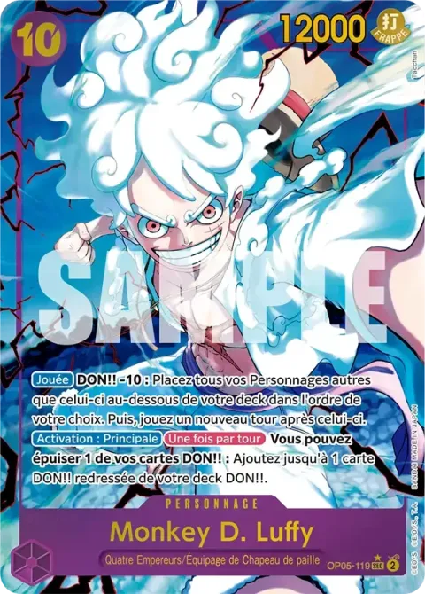 Carte One Piece Monkey D. Luffy OP05-119 · parallèle 3, extension One Piece Card the Best