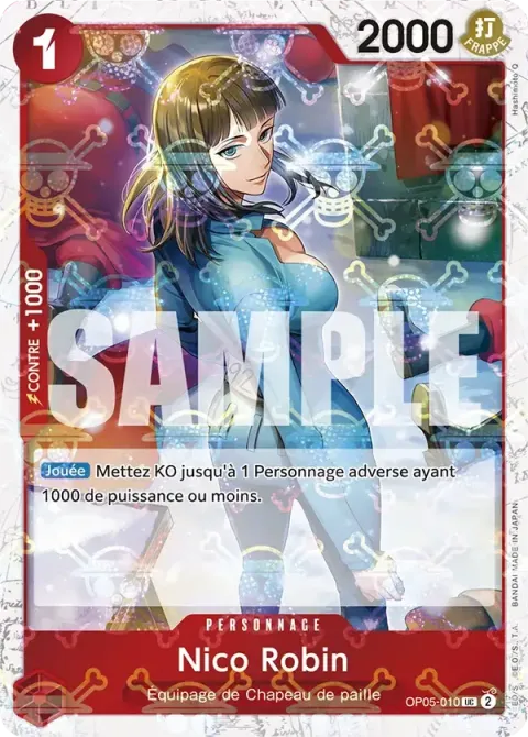Carte One Piece Nico Robin OP05-010 · parallèle 2, extension One Piece Card the Best