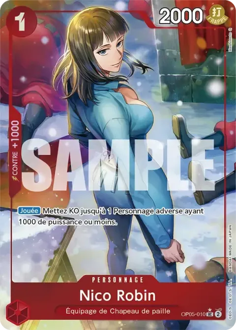 Carte One Piece Nico Robin OP05-010 · parallèle 3, extension One Piece Card the Best