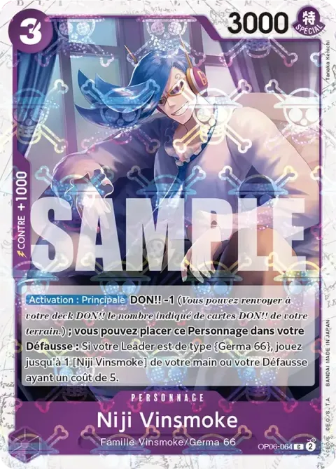 Carte One Piece Niji Vinsmoke OP06-064 · parallèle 2, extension One Piece Card the Best