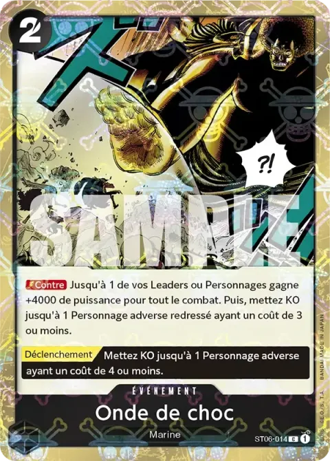 Carte One Piece Onde de choc ST06-014 · parallèle 2, extension One Piece Card the Best