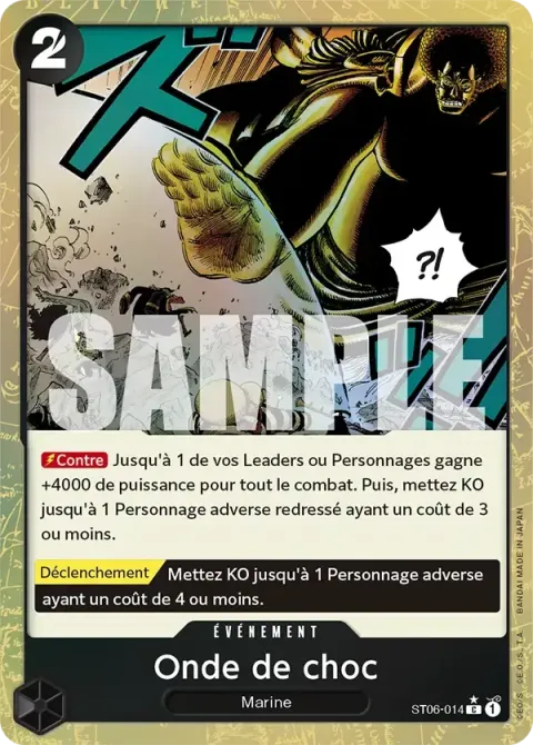 Carte One Piece Onde de choc ST06-014 · parallèle 3, extension One Piece Card the Best