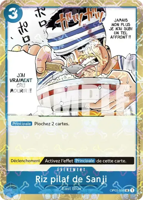 Carte One Piece Riz pilaf de Sanji OP03-056 · parallèle 2, extension One Piece Card the Best