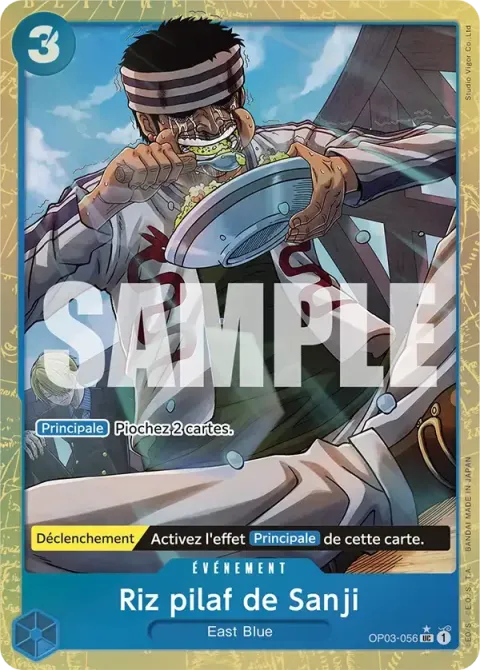 Carte One Piece Riz pilaf de Sanji OP03-056 · parallèle 4, extension One Piece Card the Best