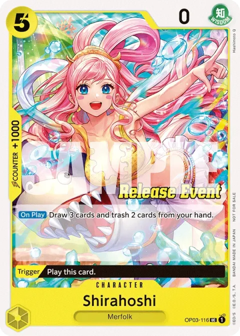 Carte One Piece Shirahoshi OP03-116 · parallèle 3, extension One Piece Card the Best