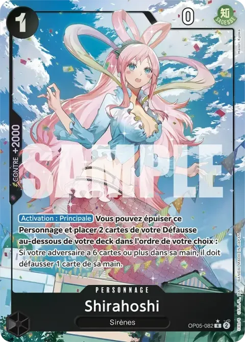 Carte One Piece Shirahoshi OP05-082 · parallèle 3, extension One Piece Card the Best
