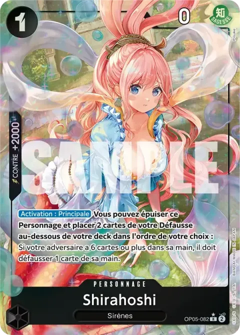 Carte One Piece Shirahoshi OP05-082 · parallèle 4, extension One Piece Card the Best