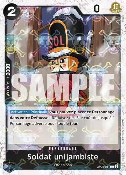 Carte One Piece Soldat unijambiste OP05-081 · parallèle 2, extension One Piece Card the Best