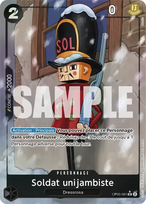 Carte One Piece Soldat unijambiste OP05-081 · parallèle 3, extension One Piece Card the Best