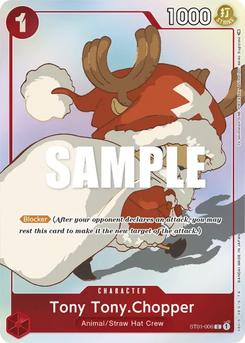 Carte One Piece Tony Tony.Chopper ST01-006 · parallèle 3, extension One Piece Card the Best