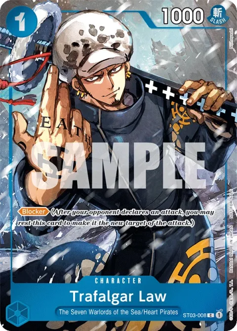 Carte One Piece Trafalgar Law ST03-008 · parallèle 2, extension One Piece Card the Best
