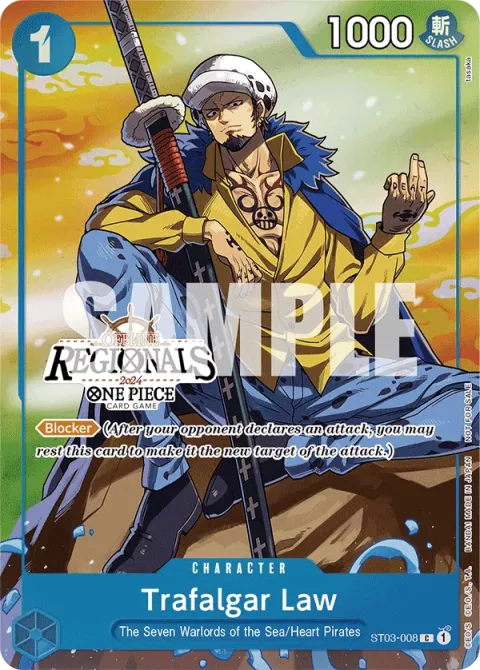 Carte One Piece Trafalgar Law ST03-008 · parallèle 3, extension One Piece Card the Best