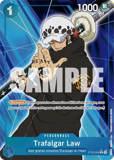 Carte One Piece Trafalgar Law ST03-008 · parallèle 4, extension One Piece Card the Best