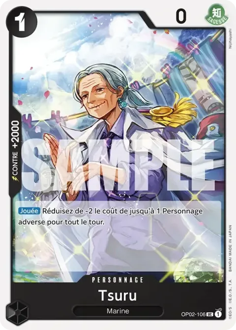 Carte One Piece Tsuru OP02-106, extension One Piece Card the Best