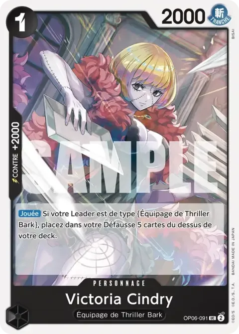 Carte One Piece Victoria Cindry OP06-091 · parallèle, extension One Piece Card the Best