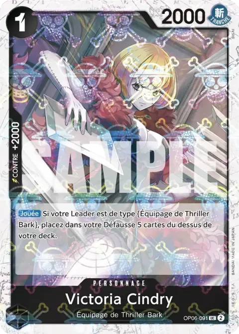 Carte One Piece Victoria Cindry OP06-091 · parallèle 2, extension One Piece Card the Best