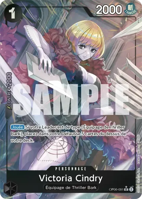 Carte One Piece Victoria Cindry OP06-091 · parallèle 3, extension One Piece Card the Best
