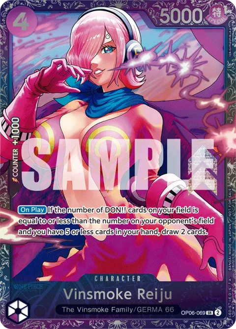 Carte One Piece Vinsmoke Reiju OP06-069 · parallèle 2, extension One Piece Card the Best