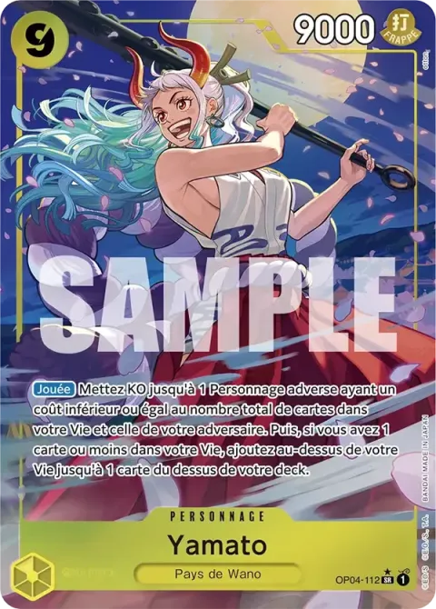 Carte One Piece Yamato OP04-112 · parallèle 2, extension One Piece Card the Best