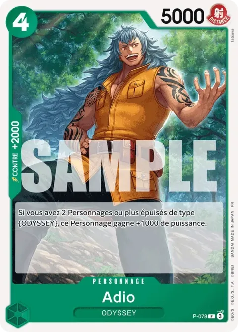 Carte One Piece Adio P-078, extension One Piece Card the Best VOL.2