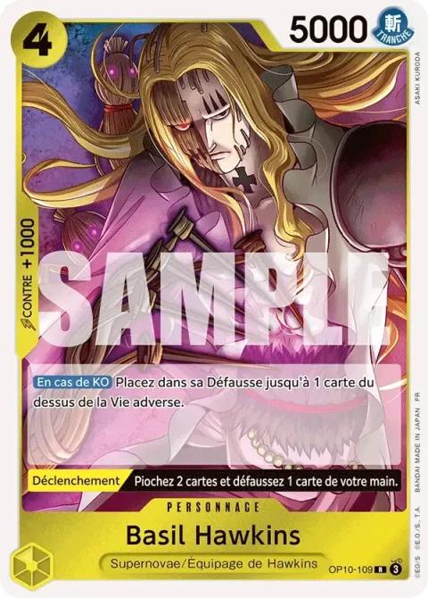 Carte One Piece Basil Hawkins OP10-109, extension One Piece Card the Best VOL.2