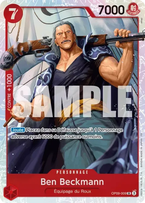 Carte One Piece Ben Beckmann OP09-009, extension One Piece Card the Best VOL.2