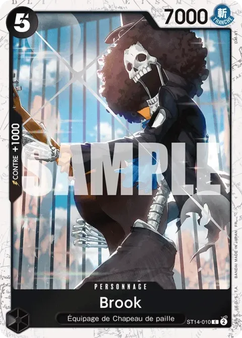 Carte One Piece Brook ST14-010 · parallèle, extension One Piece Card the Best VOL.2