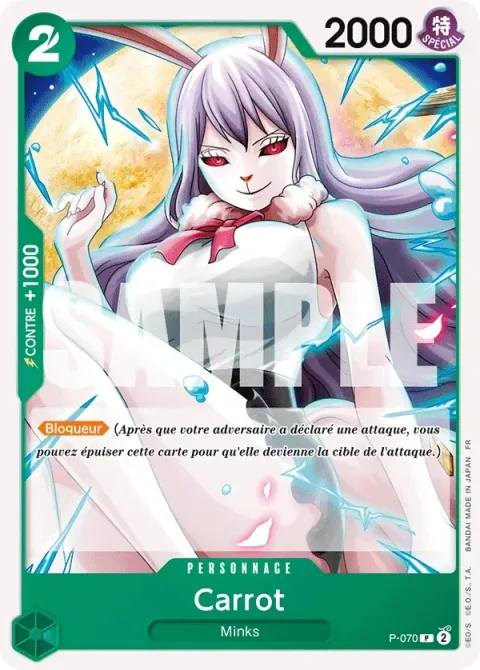Carte One Piece Carrot P-070, extension One Piece Card the Best VOL.2