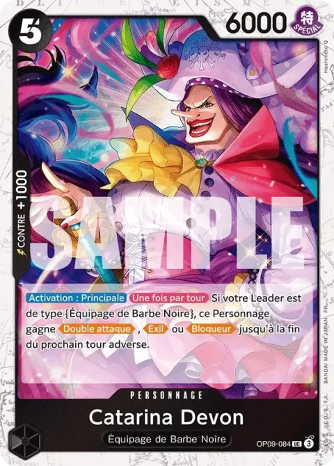 Carte One Piece Catarina Devon OP09-084 · parallèle, extension One Piece Card the Best VOL.2