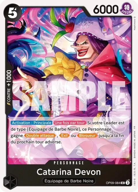 Carte One Piece Catarina Devon OP09-084, extension One Piece Card the Best VOL.2