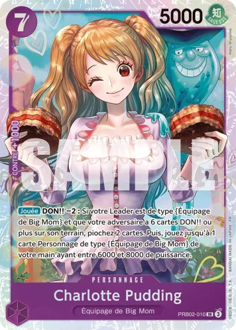 Carte One Piece Charlotte Pudding PRB02-010, extension One Piece Card the Best VOL.2