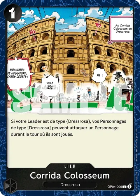 Carte One Piece Corrida Colosseum OP04-096 · parallèle, extension One Piece Card the Best VOL.2